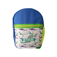 TBK13 - Green Dinosaurs Toddler Backpack